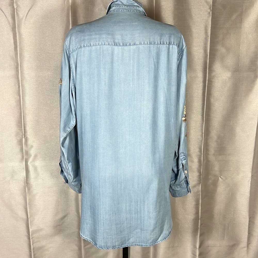 Zara embroidered chambray tunic - Picture 3 of 4